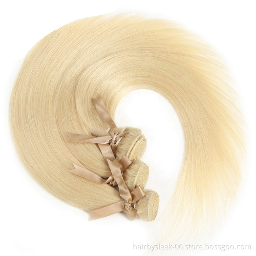 Rebecca 15A Top Best Quality 613 Blonde Straight Weave Raw 100% hair virgin human hair bundles Human Hair Extension Vendors